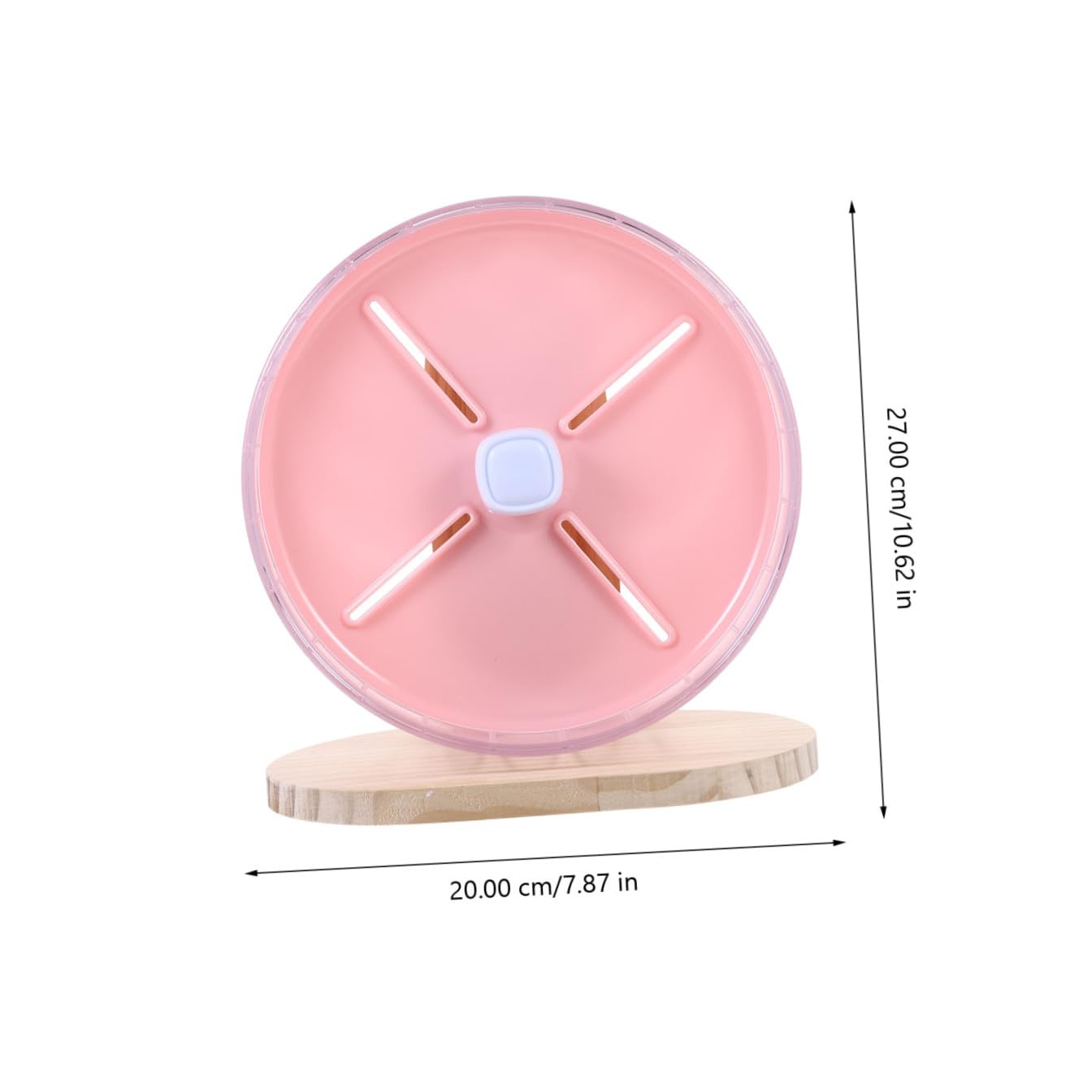 Rueda Silenciosa para Jaula de Hámster y Erizo con Soporte de Madera Juguete de Ejercicio para Pequeños Roedores como Chinchillas y Ratones