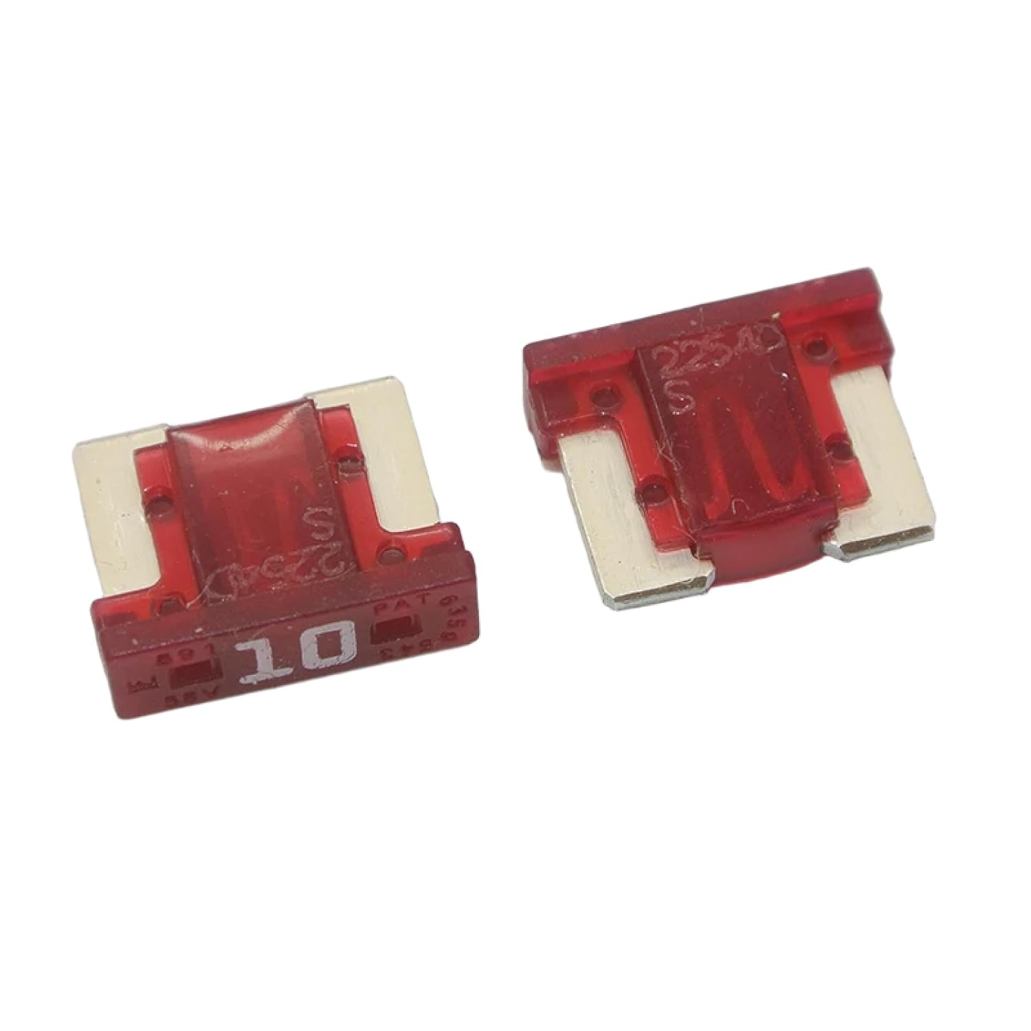 Micro Blade Fuses Assortment Pack, 10 Pieces, Color-Coded Auto Electrical Replacement Fuses (20Amp)