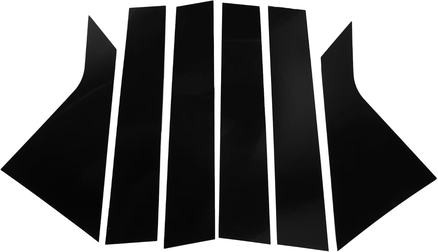 Door Pillar Window Trim - Car Front Left Right Side Anti Scratch Sticker Pillar Posts Door Outer Cover - for Chevrolet Impala 2014-2020 Plastic Black - 6 Pcs