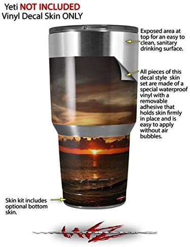 Miniatura 2 de Prendieron fuego a la Cielo  Etiqueta autoadhesiva estilo piel Wrap Fits Yeti Rambler vaso de y Walmart Ozark Trail 30oz vasos (no incluido)