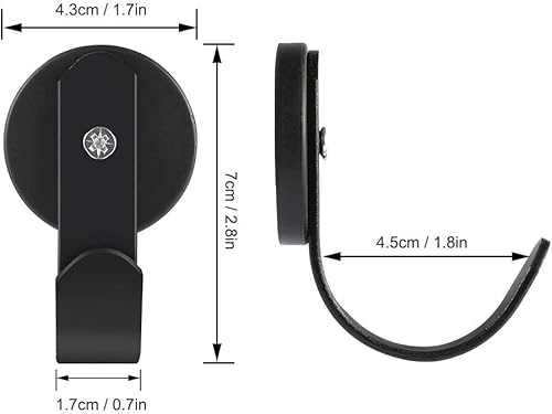 Vista 4 de Picowe Paquete de 2 ganchos magnéticos para colgar coronas, ganchos para colgar coronas para puerta delantera de metal para decoraciones de Navidad