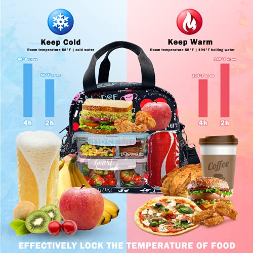 Nurse Lunch Bag Insulated Lunch Box Small Lunch Tote Bags with Water Bottle Holder, Adjustable & Removable Shoulder Strap Lunch Box for Women Men - Image 4