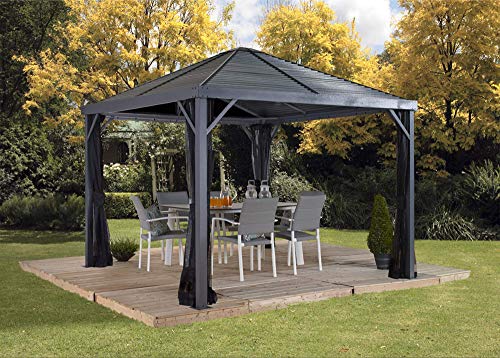 Sojag 8' X 8' Sanibel Ii Hardtop Gazebo Outdoor Weather-Resistant Aluminum Frame Sun Shelter #TOP5