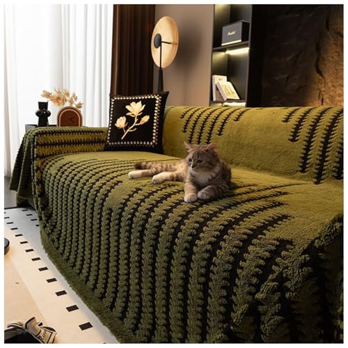 Funda de sofá verde de 180x230 cm lavable y protectora contra arañazos de mascotas 2