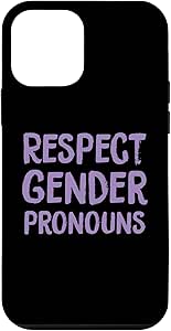 Amazon.com: iPhone 12 mini Respect Gender Pronouns Cute Genderfluid ...