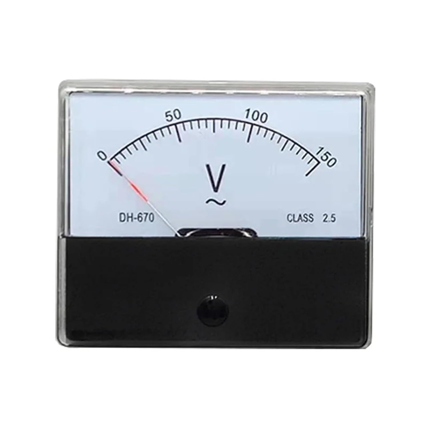 1pc Analog Volt Meter Gauge DH-670 Voltmeter AC Panel Meter Voltage Tester 5V10V15V20V30V50V100V200V300V500V for Circuit Testing(150V)