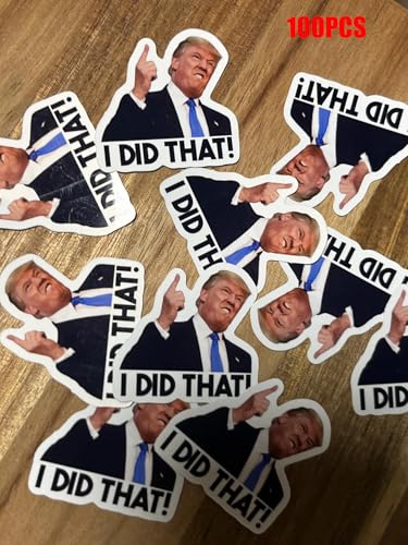 Image of 100pcs Trump I Did that Stickers Gas Pump Stickers Decal, Donald Trump Merchandise, Anti-Trump Stickers