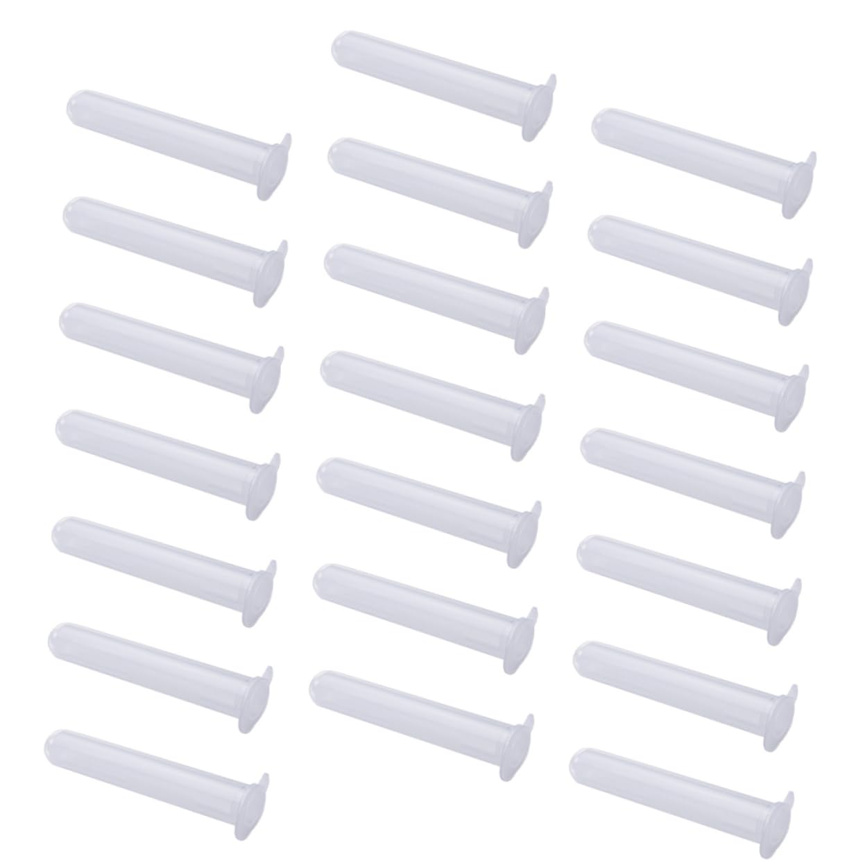 CHILDWEET 100pcs Plastic Test Tubes with Caps Graduated Scale Design for Sample Storage and Travel Toiletries