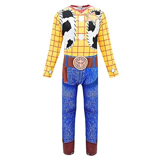 Lito Angels Disfraz Mono de Vaquero Woody para Niño, Talla 5-6 años, Manga Larga