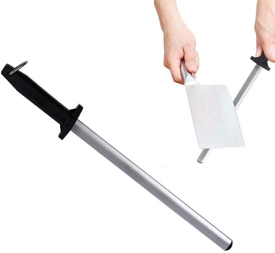 12" Diamond Knife Sharpener Professional Carbon Honing Steel Fits all kinds of Knives Home Premium