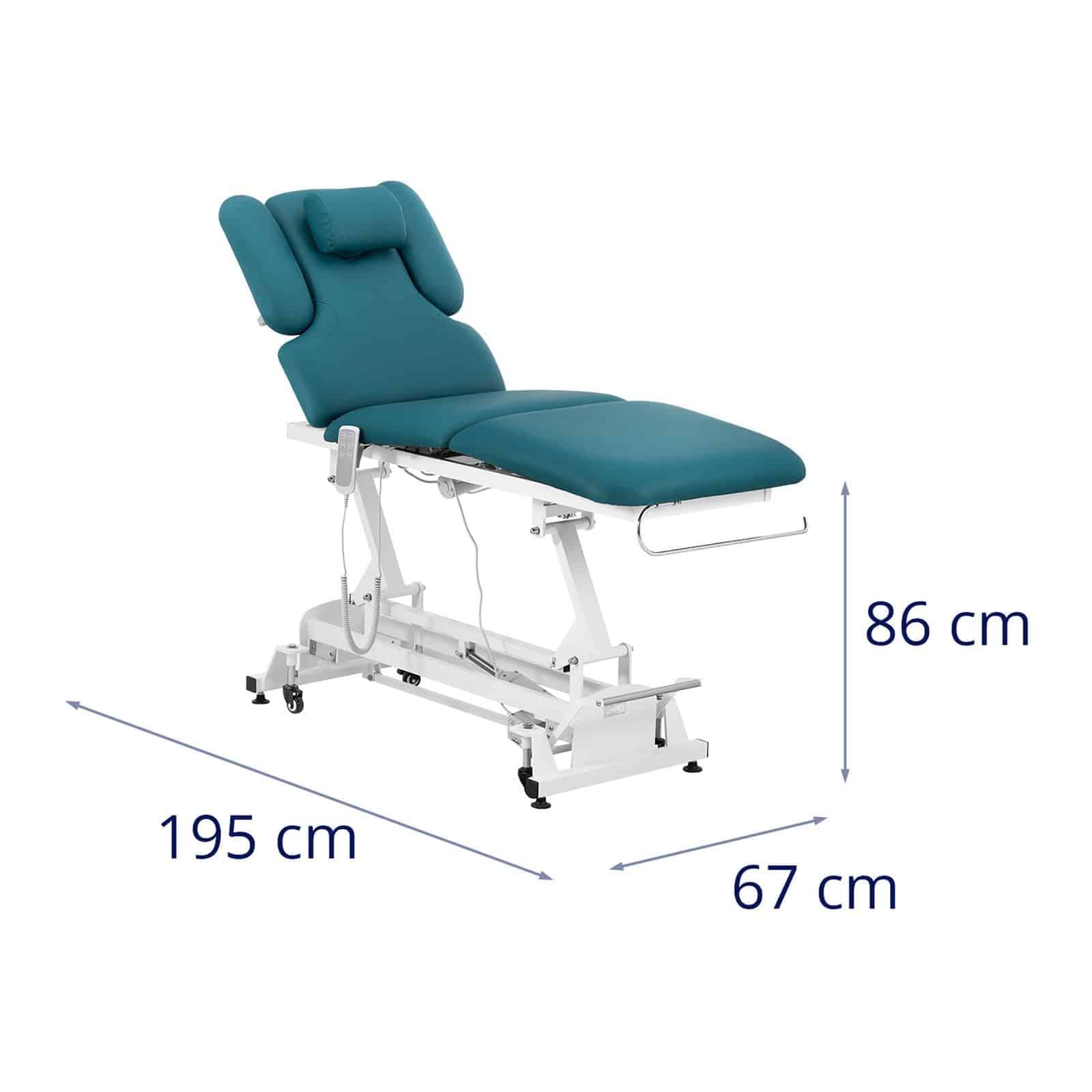 Physa Camilla de Masaje Cama Physa Nantes Turquoise_PH (Estructura: Acero con Recubrimiento en Polvo, Tapicería: Piel sintética (Poliuretano), Altura: 620 - 840 mm)