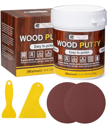 Bates- Wood Filler Putty Repair Kit, 9.87 Ounce, 2 Scrapers,