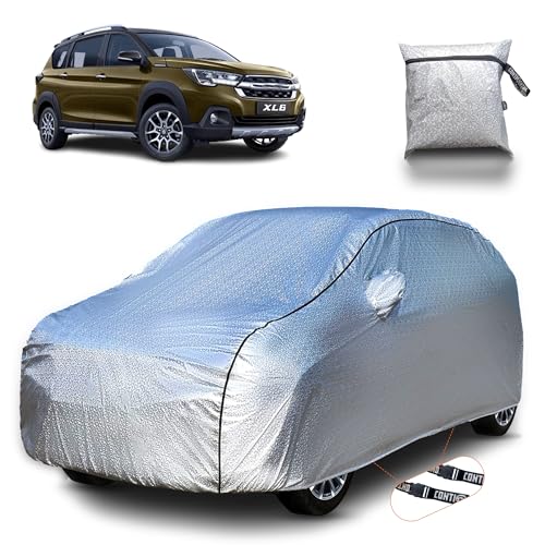 Image of Continental [SilverGuard] Dual Belts Extra Protection New XL6 2026 Car Cover Model, Build with Triple Stitched, Waterproof & Dustproof Car Cover for XL6 (Metallic Silver).