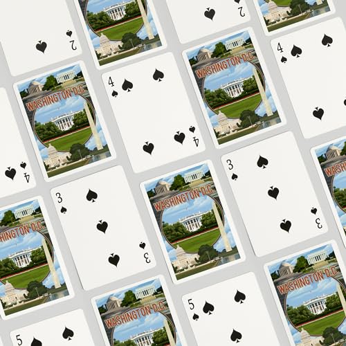 Lantern Press Washington DC Naipes Poker 52 Cartas miniatura 4