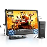 NORTHING 10.7' IPS Flat Screen TV, Portable Mini TV with Antenna ATSC Tuner, LCD Monitor 1080P with HDMI, AV, USB Input, Remote Control, Stand, Small Television for Camping Car Travel