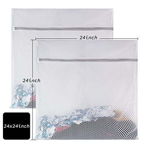 Sueriv 2 Pack Mesh Laundry Bag-2Xxl Oversize Delicates Laundry Bag-Extra Large Durable Laundry Wash Bag With New Honeycomb Mesh-Big Clothes,Household,Bed Sheet,Stuffed Toys thumb #3