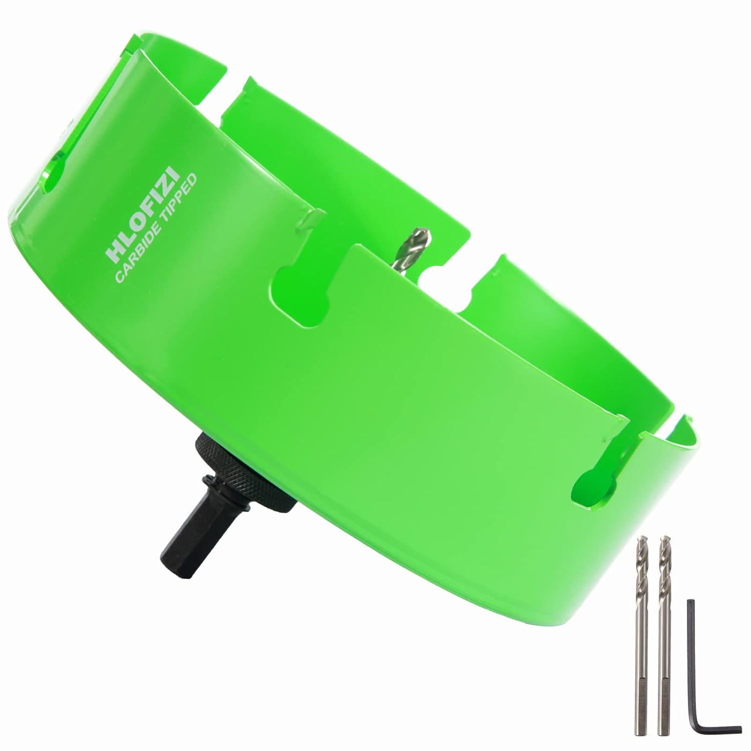 8 Inch Hole Saw Carbide Tipped for Recessed Lights, Hard Wood, Drywall, Plaster Ceiling, Sheetrock, Plastic, Fiberglass, 3X Faster, Green 8 In.