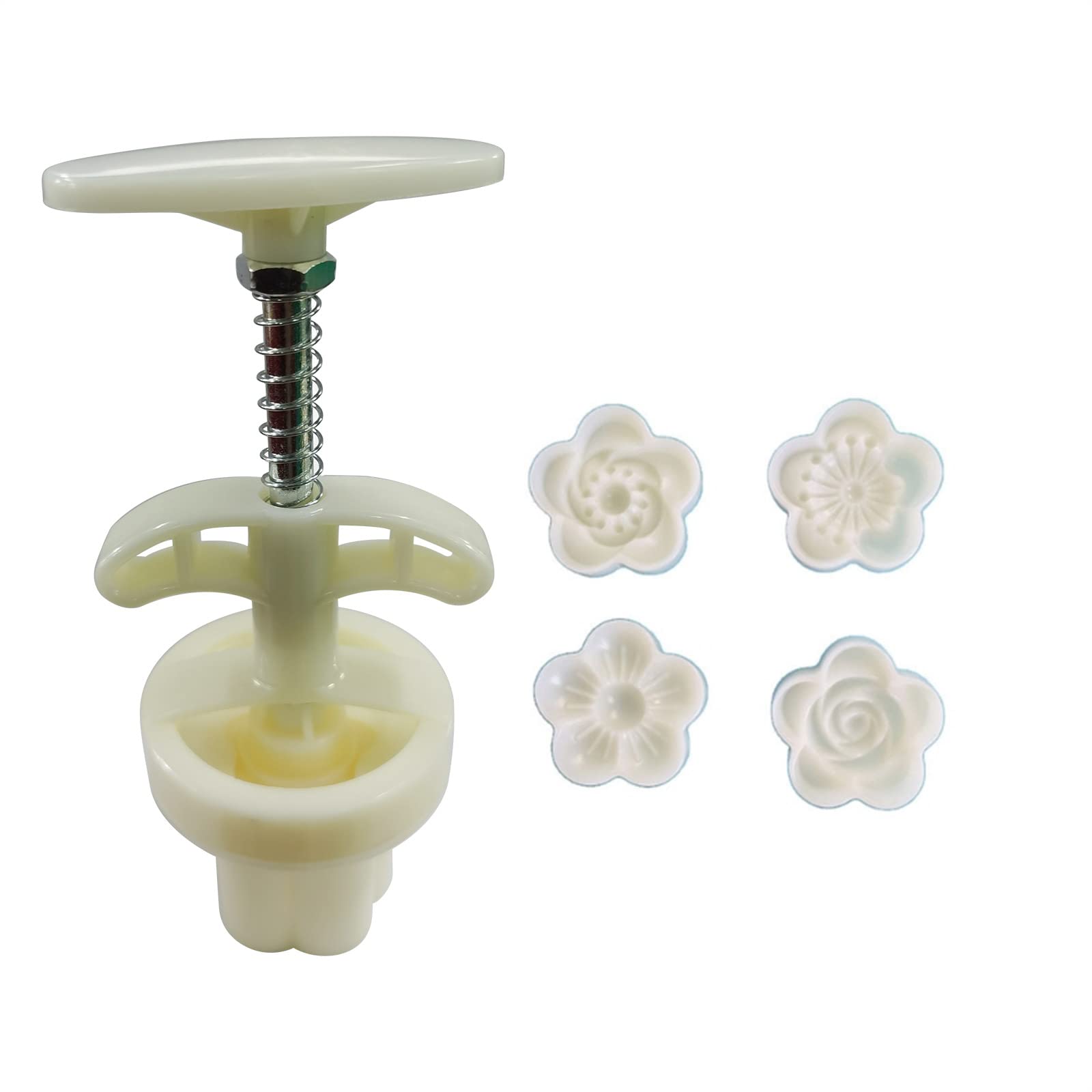 Tsophreniq Stamps Plum Blossom Shaped Molds Hand Press Pastry Decorating Tools Mold