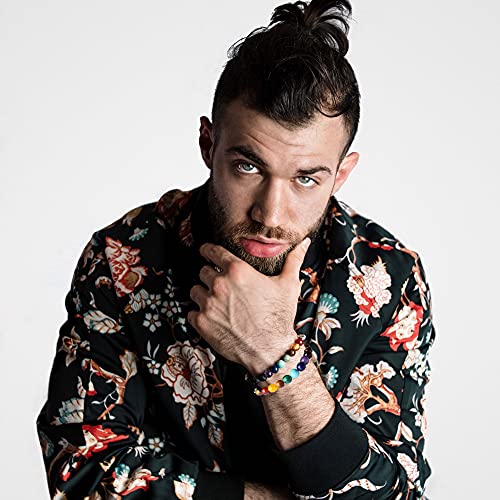 XIANNVXI 7 Chakra Healing Crystal Stone Beaded Bracelet Tiger Eye Natural Gemstone Beads Reiki Yoga Meditation Anxiety Quartz Adjustable Braided Bracelets - Image 5