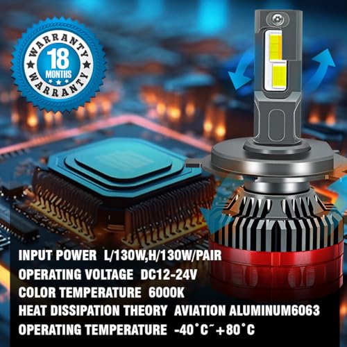 Image of Super Bright 80W Conversion Kit for Car & Motorbike, Waterproof Steel & Aluminium Design, High Performance, Energy Efficient(H4)