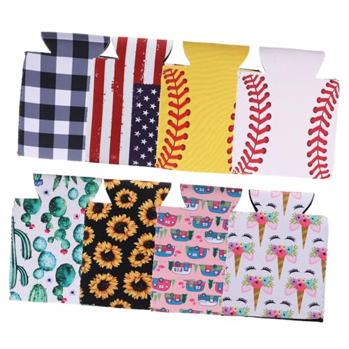 ZUNOXAZ 8piezas Unidades Fundas Aislantes Para Latas De Cerveza y Refrescos De Neopreno Resistente Protección Térmica Para Bebidas Verano Invierno