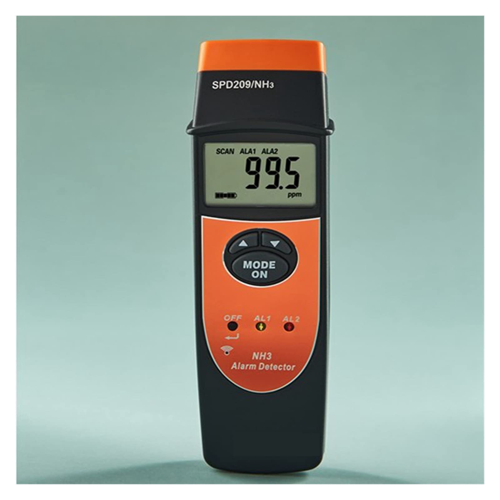 Misuratori della qualità dell'aria, Digitale portatile. Lcd. Ammoniaca NH3. Rilevatore di gas 0-10. 0ppm. Sound Light Alarm precisa 0. 13:00 Display della retroilluminazione del monitor di perdita di