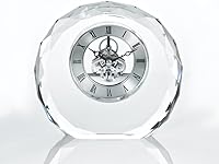 Vista 4 de Baudville Trofeo Reloj Grabado - Cristal Ejecutivo - Forma Redonda