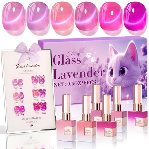 Double Rhythm Cat Eye Gel Nail Polish Set of 6