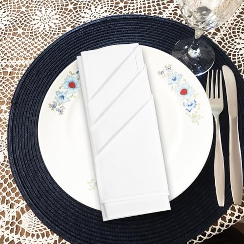 Set de 5 Servilletas de Tela Blancas para Mesa miniatura 7