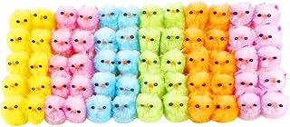 Fuzzy Chicks Fluffy Chicks Easter Coloured Chicks Mini Fluffy Baby Chickens for Easter Bonnet Activities Cake Decorations 36PCS