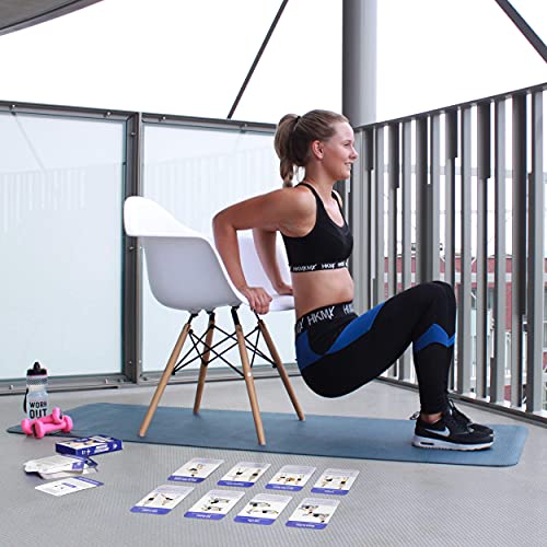 Acupoint Workout Cards & Exercise Cards – Bodyweight Fitness Card Deck Yoga Stretching Strap With Loops - 12- Loop Exercise Strap For Physical Therapy, Flexibility #TOP3