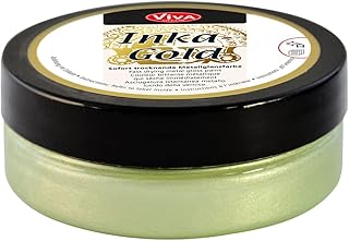 Viva Decor Inka Gold Gilding Wax2.3 oz (Mint Green) - Wax-Based Metallic Polishing Paste. Quick-Drying Metal Shine, High Gloss Effects for DIY. Decor Paste for Wood, Clay & Terracotta