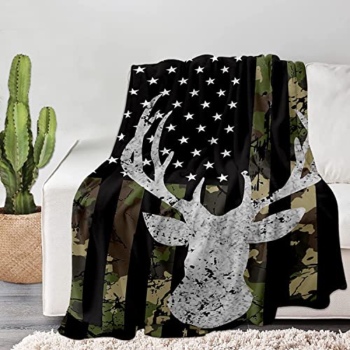 American-Flag-Deer-Blanket-Soft-Warm-Fuzzy-Fleece-Plush-Blanket-60×50-Smooth-Cozy-Flannel-Throw-Blanket-for-BedCouchOfficeCamping American Flag Deer Blanket Soft Warm Fuzzy Fleece Plush Blanket 60×50 Smooth Cozy Flannel Throw Blanket for BedCouchOfficeCamping
