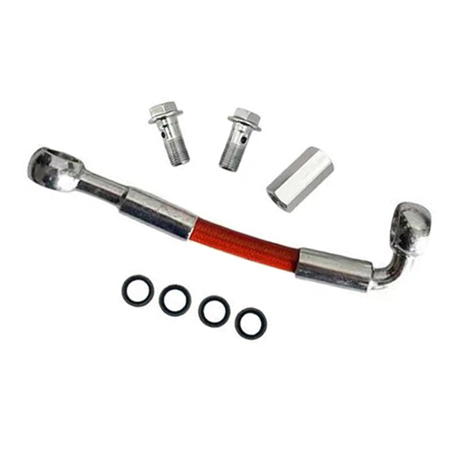 Tubo aceite embrague trenzado M10X1 extensión 500cm para moto 8