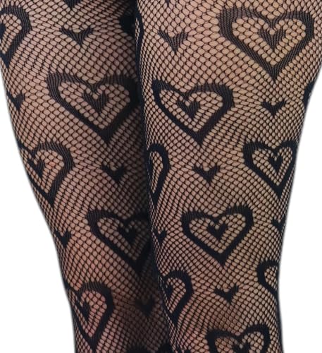 Image of ToBeInStyle Women's Valentine Day Themed Opaque Sheer Pantyhose w /Heart Love