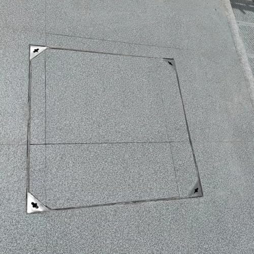 Couvercle d'inspection de drainage carré 50x50x5 cm en acier inoxydable