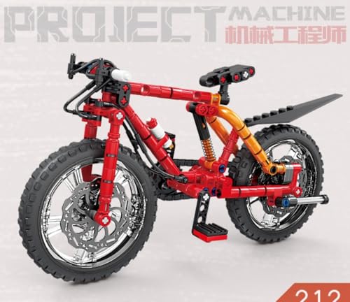 Image of Bike Building Blocks Set for Kids 8+ Years, 212 PCS Realistic Bicycle Model Construction Toy, STEM Educational DIY Building Block Toy for Boys & Girls