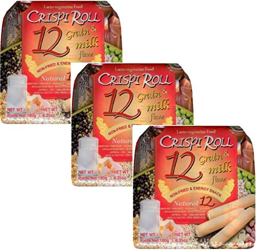 Ovo-vegitarian Food Crispi Roll 12 Grain & milk Flavor (3 Pack of 12) 크리스피 롤 12 곡물 (3 Pack of 12)
