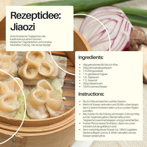 Dr. Ana Collection BIO Mu-Err Pilze getrocknet 150g | Black Fungus | Judasohr | asiatischer Pilz | für Wok, Suppen und Pfannengerichte | Vegan & Naturbelassen