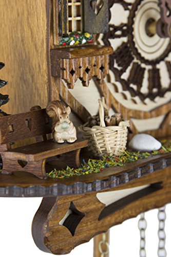Cuckoo-Palace German Cuckoo Clock - Blackforest Hillside Chalet With Wonderful Animals With Quartz Movement - 10 1/4 Inches Height #TOP4