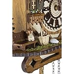 Cuckoo-Palace German Cuckoo Clock - Blackforest Hillside Chalet with Wonderful Animals with Quartz Movement - 10 1/4 inches Height - Image 5