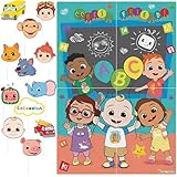 amscan Cocomelon Scene Setters® with Photo Props - 27.8' x 40' | Assorted Design | 1 Set of 16 Pcs.