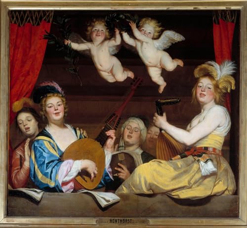 Poster d'art le Concert de Gerrit Van Honthorst - Impression graffiti de qualité