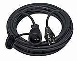 Brennenstuhl - Alargador de cable (Pro IP44, 16 A/230 V, H07RN-F 3G1,5), color negro, negro, 1169301
