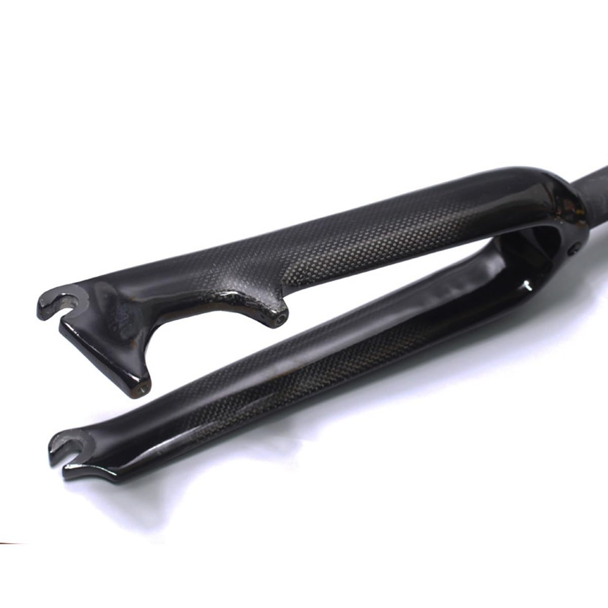 Horquilla rígida BMX de 20" de Fibra de Carbono 451, Delantera de 1-1/8", Tubo Recto, Freno de Disco, 9 * 100 mm, liberación rápida (Negro Brillante).