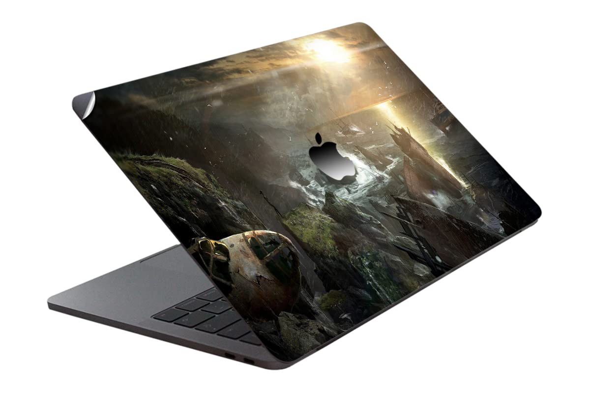 GADGETS WRAP Printed Vinyl Top Only Skin Sticker Decal for Apple MacBook Air 13 inch 2018 Model - Tomb Raider