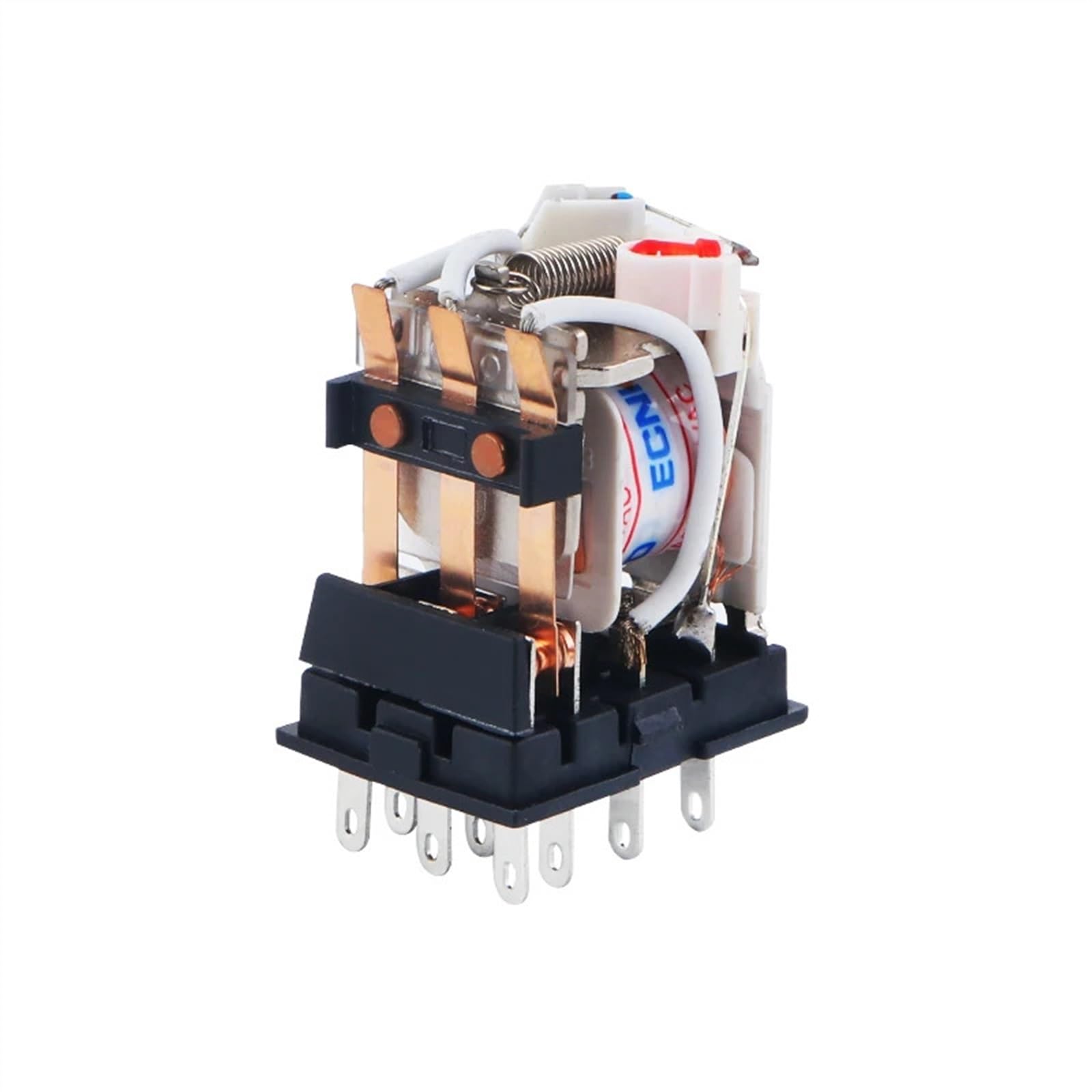 Relé electromagnético 10A AC 240V/ DC 28V 8 pines DC 12V 24V AV 220V relé de uso General se ajusta automáticamente 1 unidad(220VAC)