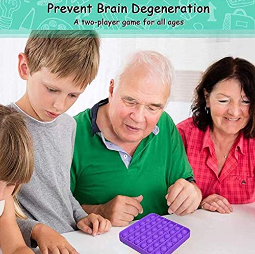 Image of LIVYU LIFE Push pop Bubble Fidget Toy, Stress Relief and Anti-Anxiety Tools Sensory Toy for Autism ADHD to Relieve Stress for Kids and Adults ( Purple)