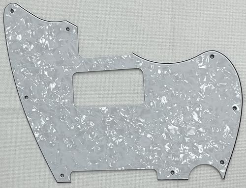 For Fit Fender Warmoth MJT Telemaster Jazzcaster TV Jones Style Guitar Pickguard (4 Ply White Pearl)