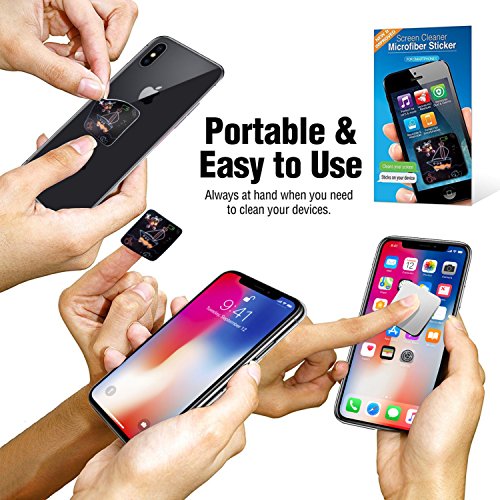 Clean Screen Wizard Microfiber Screen Cleaner Sticker, Handy Screen Cleaning For Cell Phone, Iphone, Samsung, Small Electronic Devices, Touch, Tech Gadgets, Stocking Stuffers, Gift Ideas #TOP1